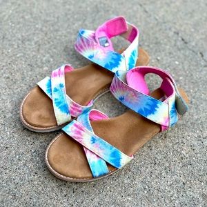 Skechers Bobs Memory Foam Tie Dye Sandals size 8.5